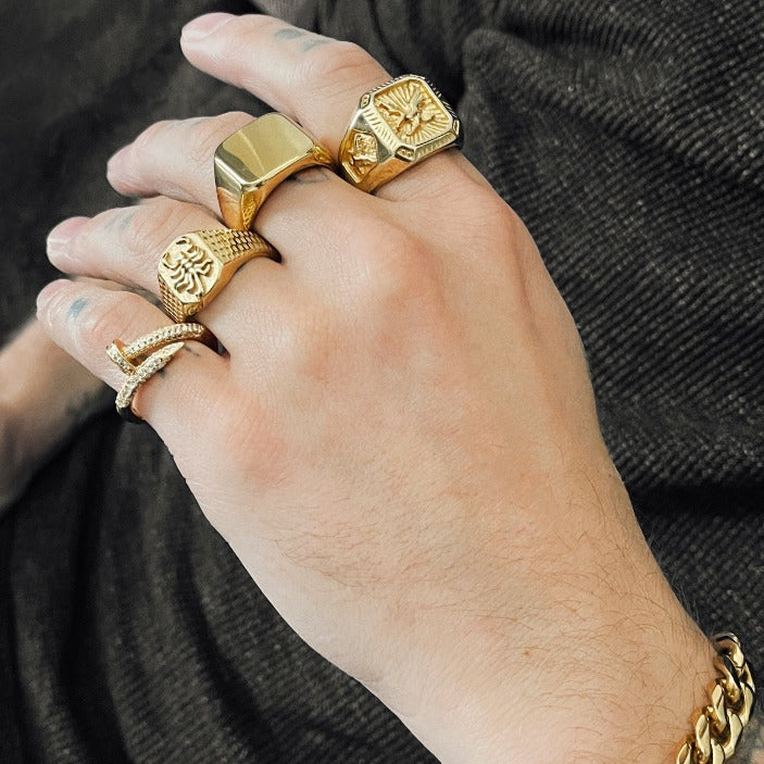 Nail Iced Out Accent Ring
