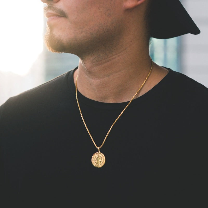 Mega Pax - Necklace - Cold Gold Mens Gold Urban Contemporary Hiphop Jewelry