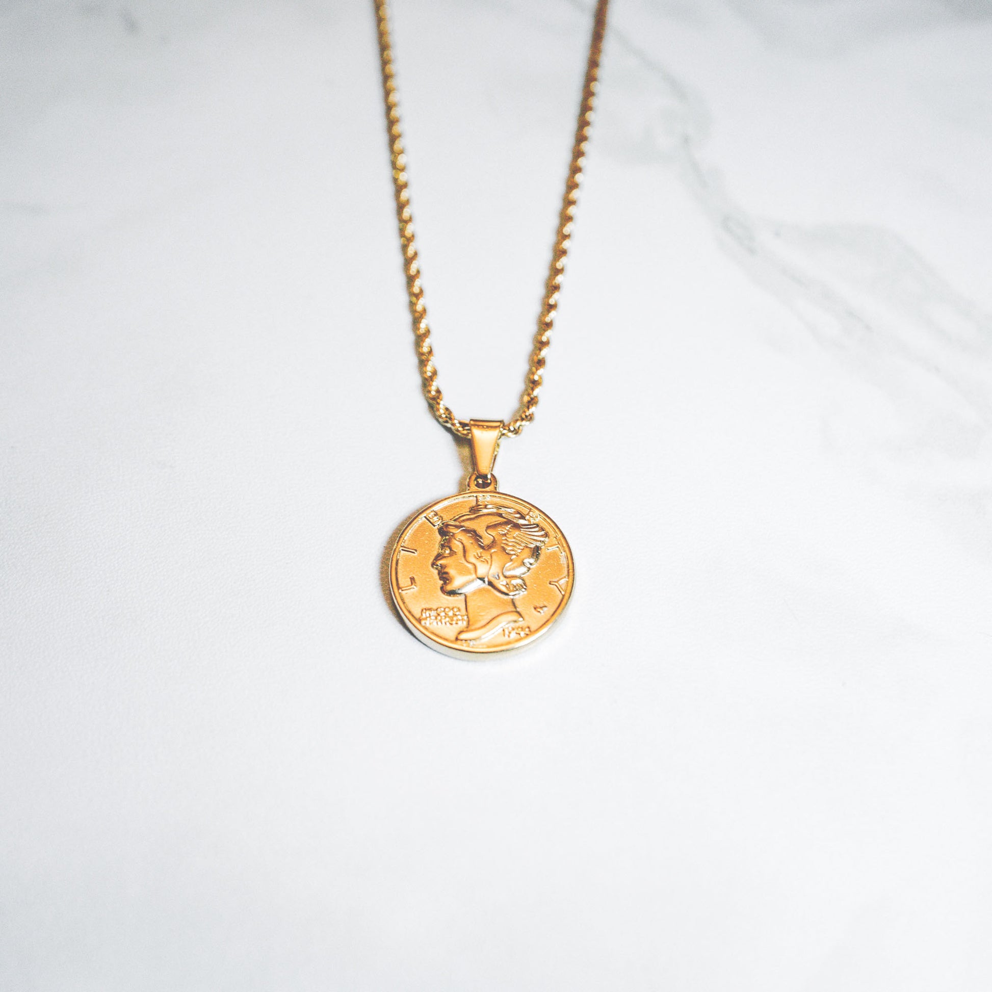 cold gold urban jewelry mega liberty piece with gold plated chain