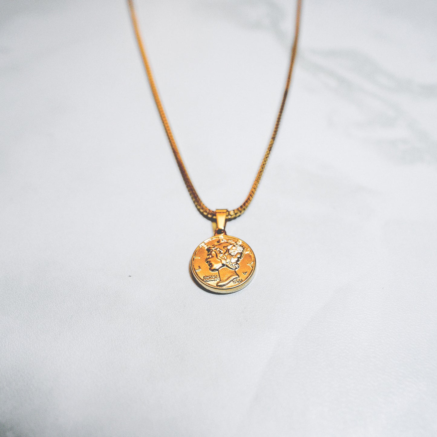 cold gold urban jewelry mega liberty piece with gold plated chain
