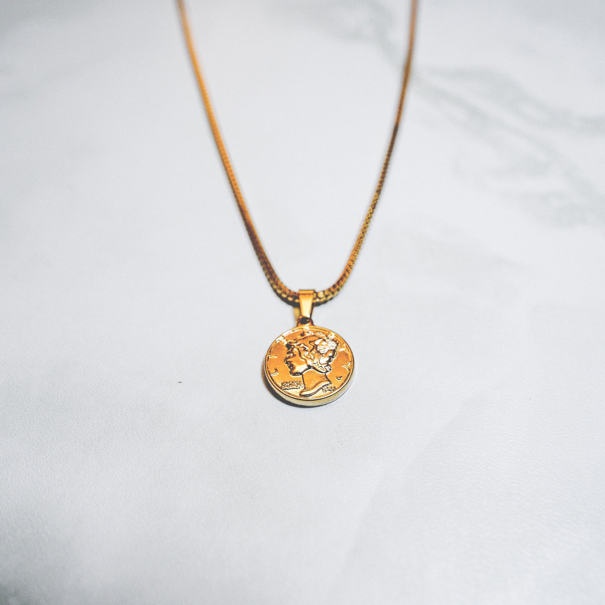 cold gold urban jewelry mega liberty piece with gold plated chain