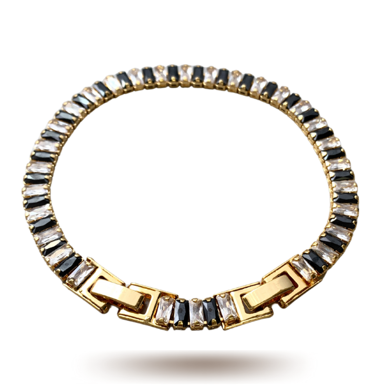 Black & White Tennis Bracelet